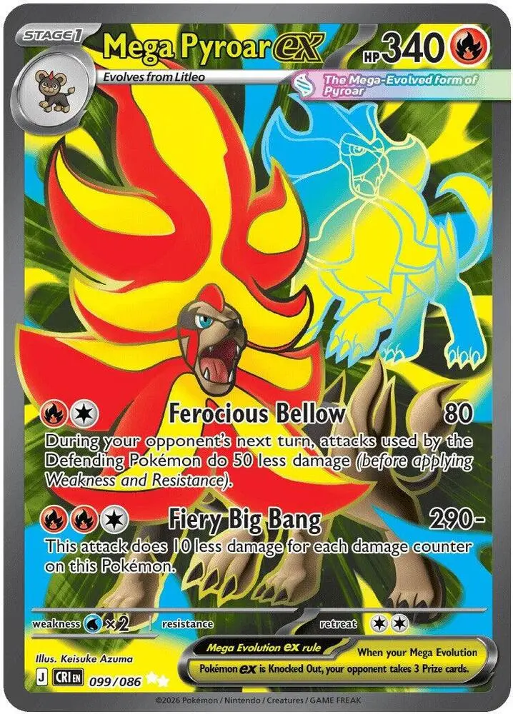 Mega Pyroar ex, Chaos Rising 099/86