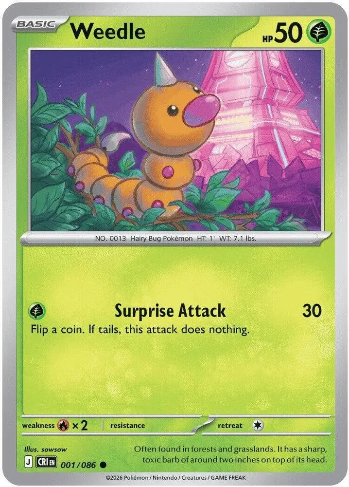 Weedle, Chaos Rising 001/86