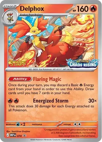 Delphox, MEP Black Star Promos 074