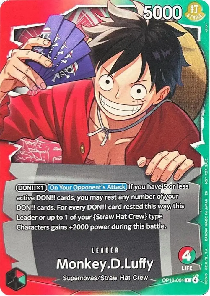 Monkey.D.Luffy (Ichiban Kuji Exclusive), One Piece Promotion Cards OP13-001