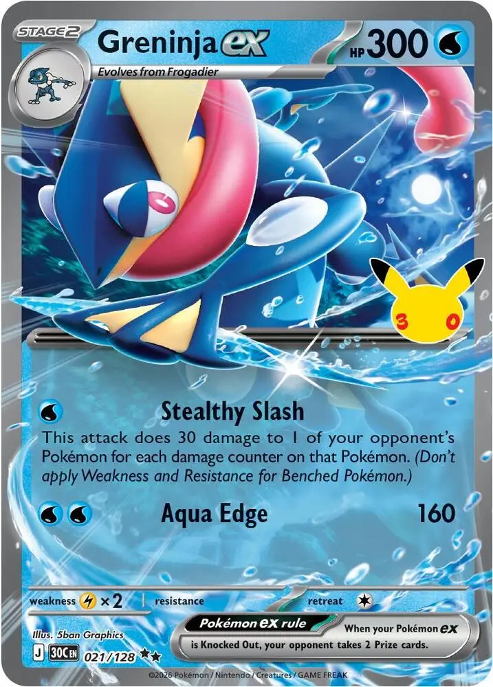 Greninja ex, 30th Celebration 021/128
