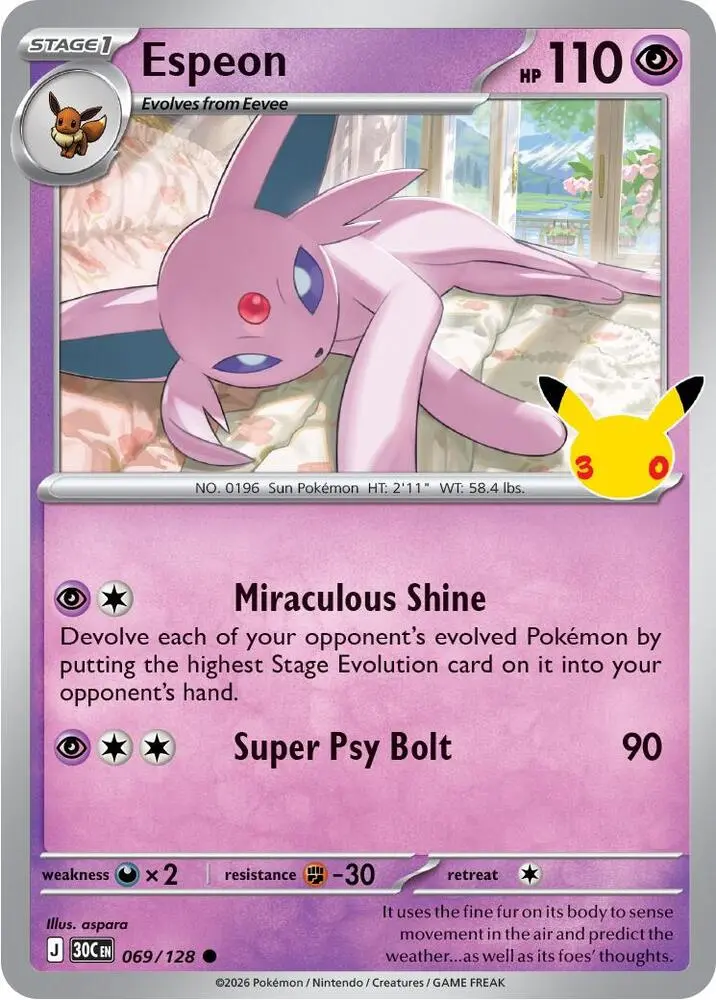 Espeon, 30th Celebration 069/128