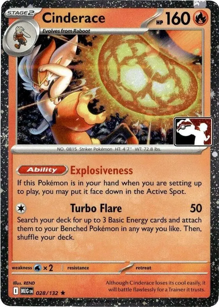 Cinderace, Prize Pack Series Cards 028/132