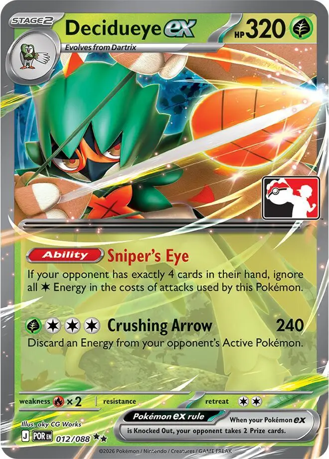 Decidueye ex, Prize Pack Series Cards 012/088