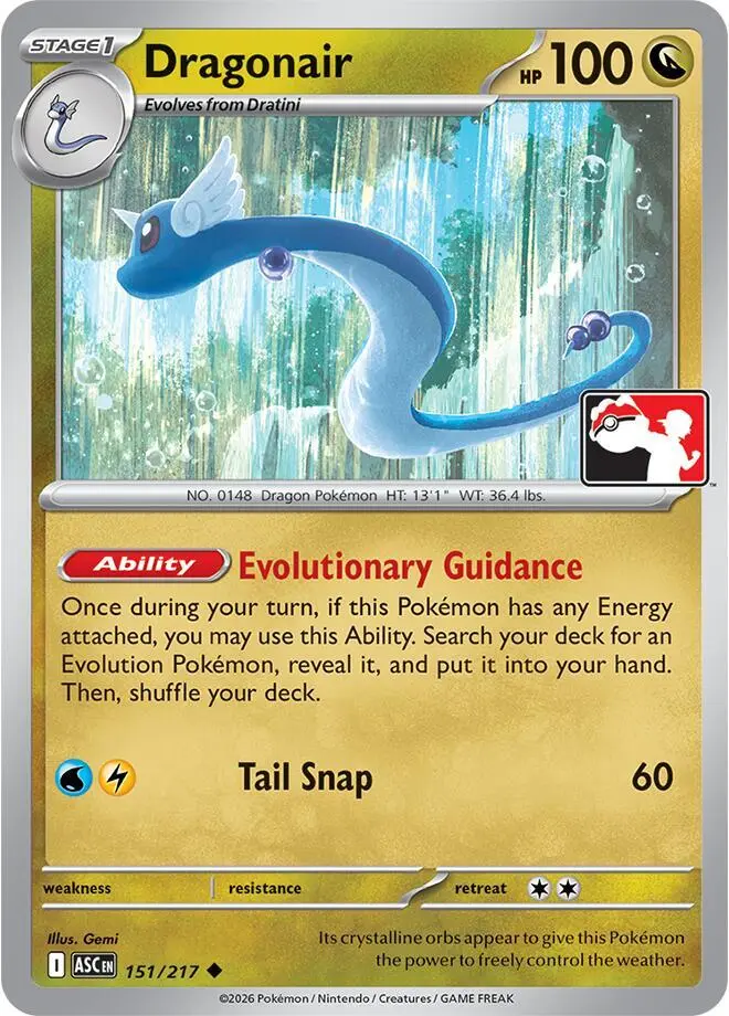 Dragonair, Prize Pack Series Cards 151/217