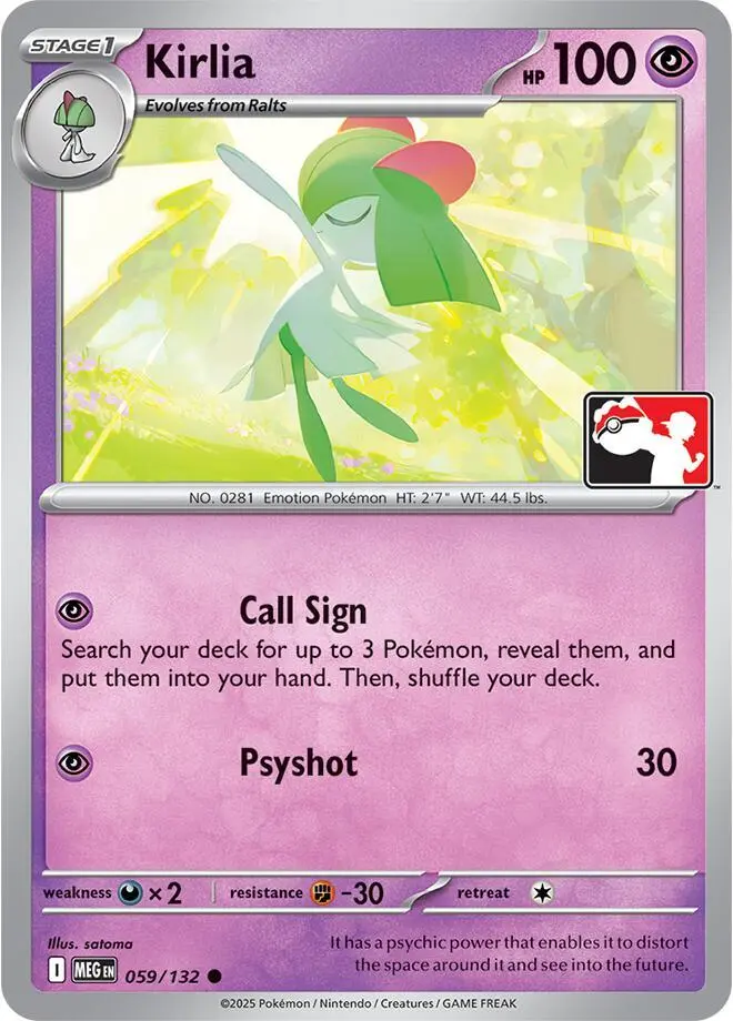 Kirlia, Prize Pack Series Cards 059/132