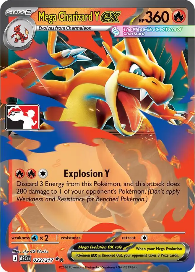 Mega Charizard Y ex, Prize Pack Series Cards 022/217