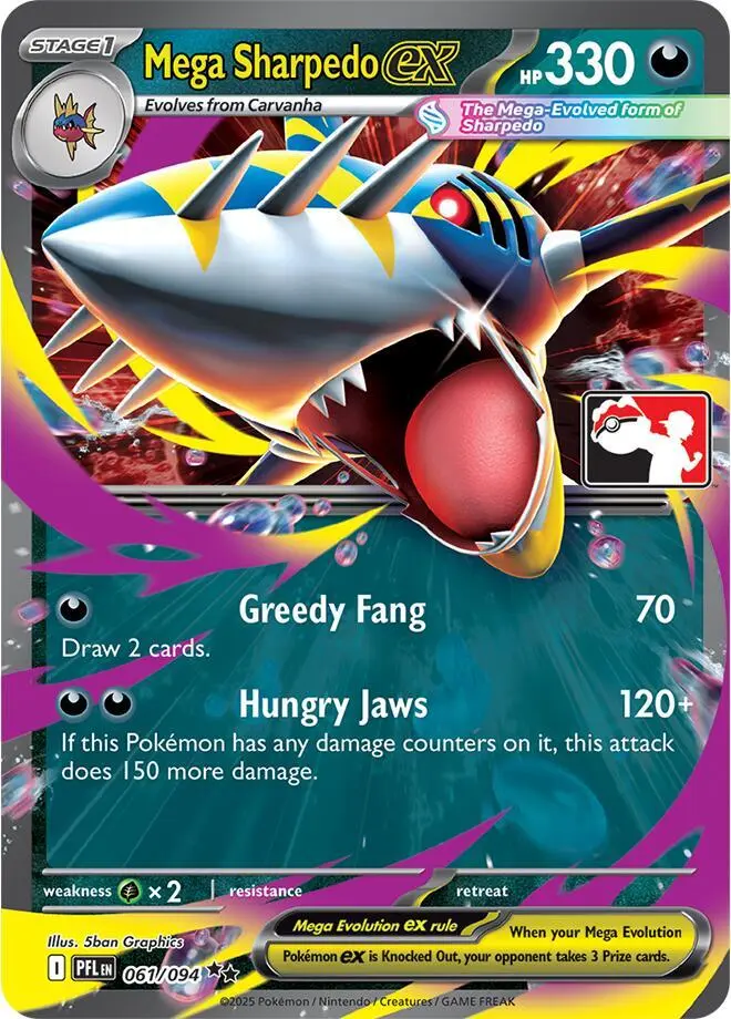 Mega Sharpedo ex, Prize Pack Series Cards 061/094