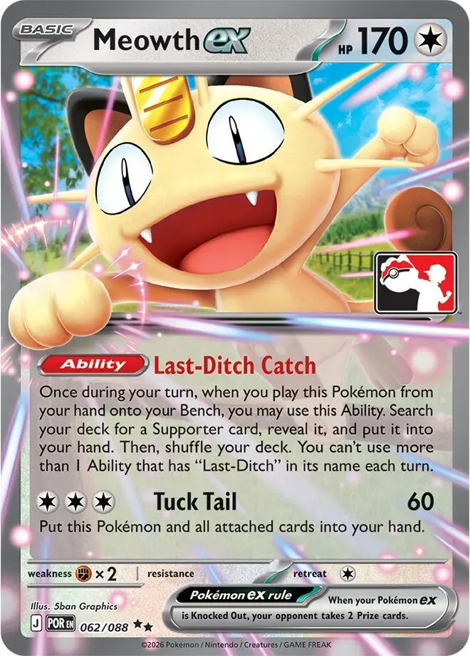 Meowth ex, Prize Pack Series Cards 062/088