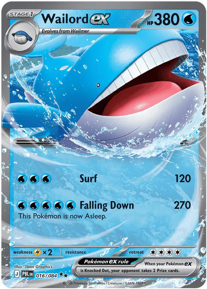 Wailord ex, Pitch Black 016/84