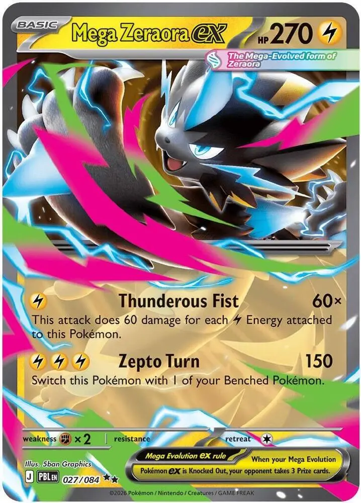 Mega Zeraora ex, Pitch Black 027/84