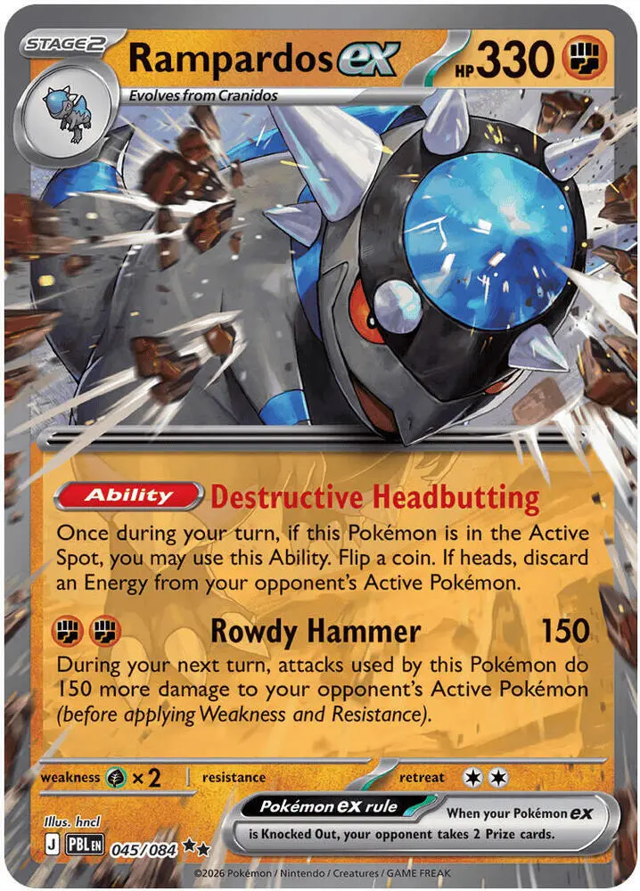 Rampardos ex, Pitch Black 045/84