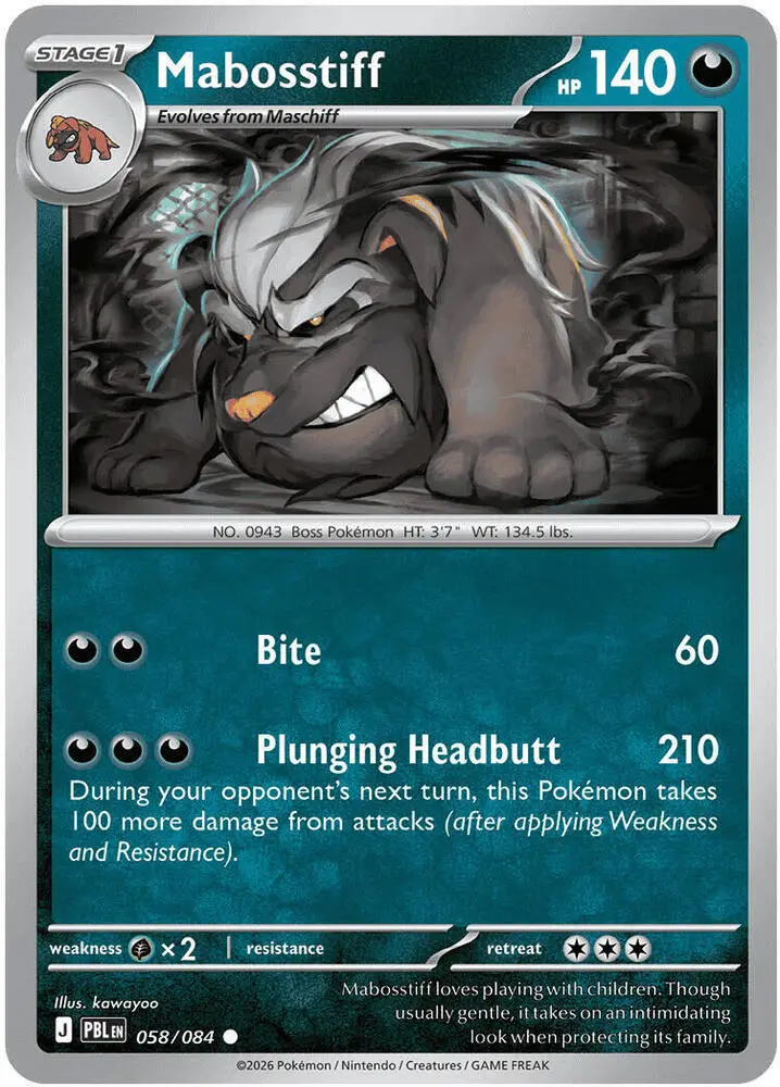 Mabosstiff, Pitch Black 058/84