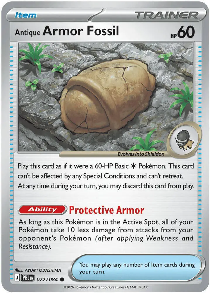 Antique Armor Fossil, Pitch Black 072/84