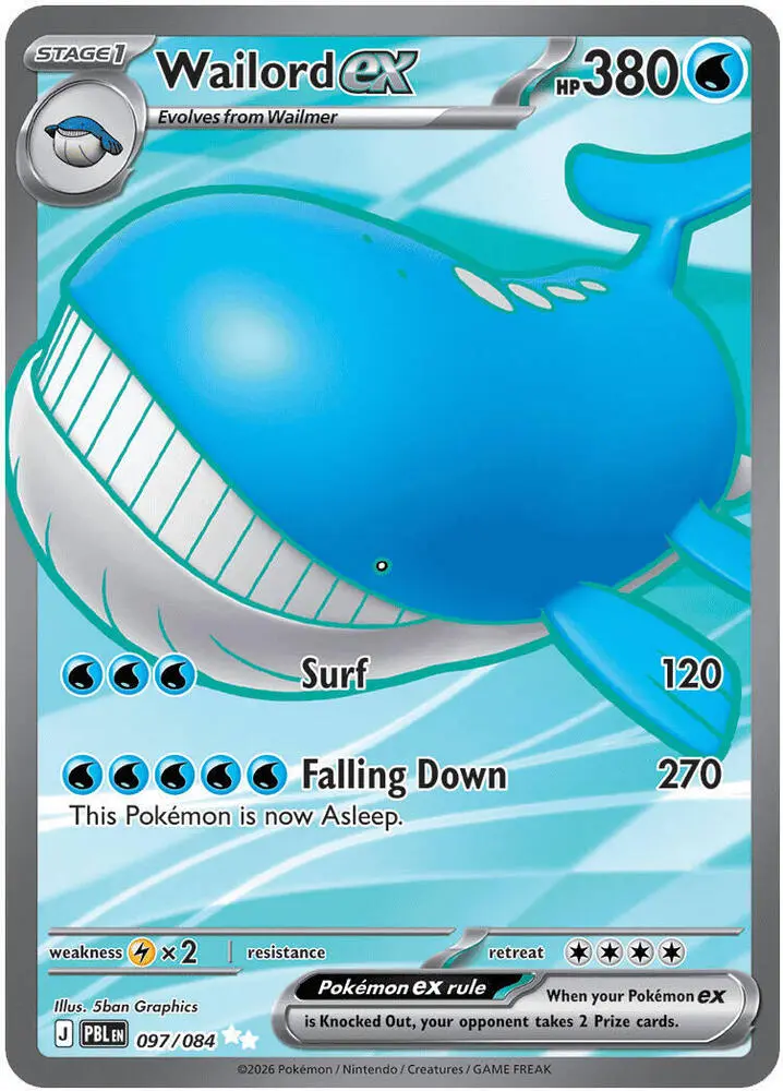 Wailord ex, Pitch Black 097/84