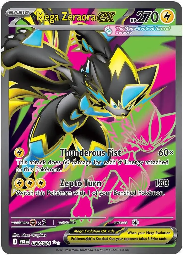 Mega Zeraora ex, Pitch Black 098/84