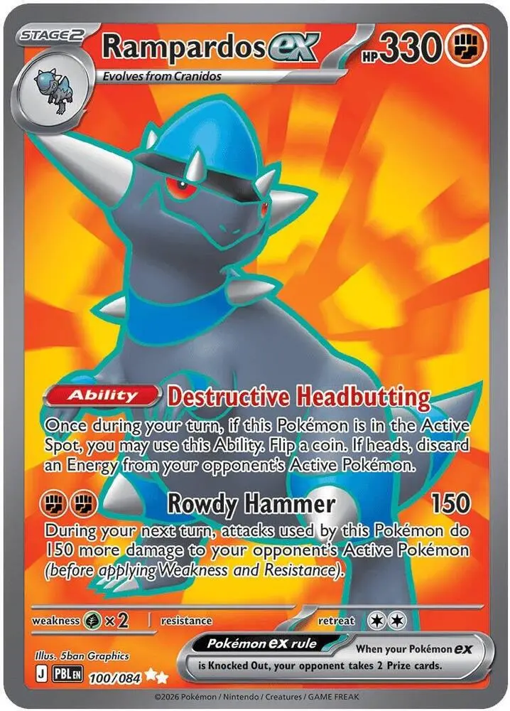 Rampardos ex, Pitch Black 100/84
