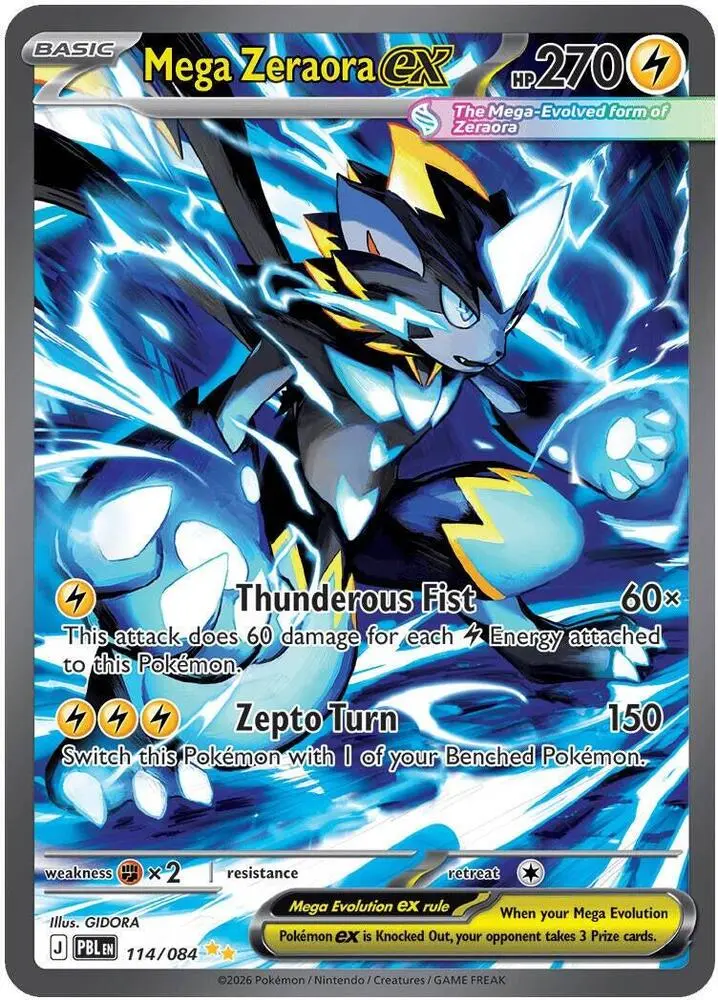 Mega Zeraora ex, Pitch Black 114/84