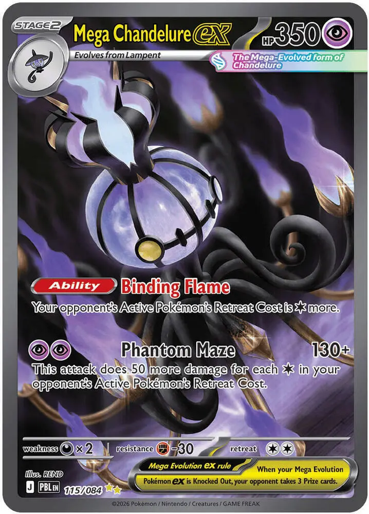 Mega Chandelure ex, Pitch Black 115/84