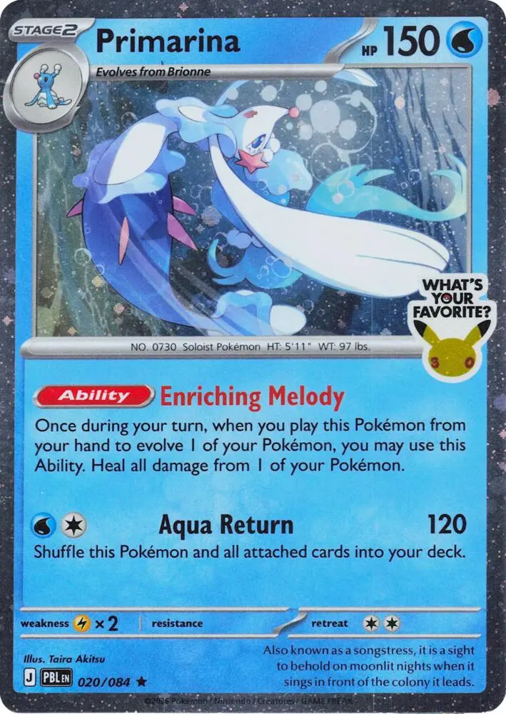 Primarina, Miscellaneous Cards & Products 041/149