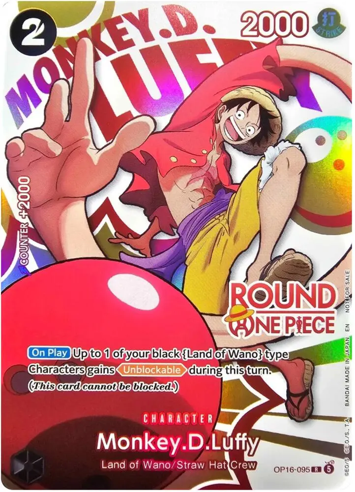 Monkey.D.Luffy (Round 1 Promo), One Piece Promotion Cards OP16-095