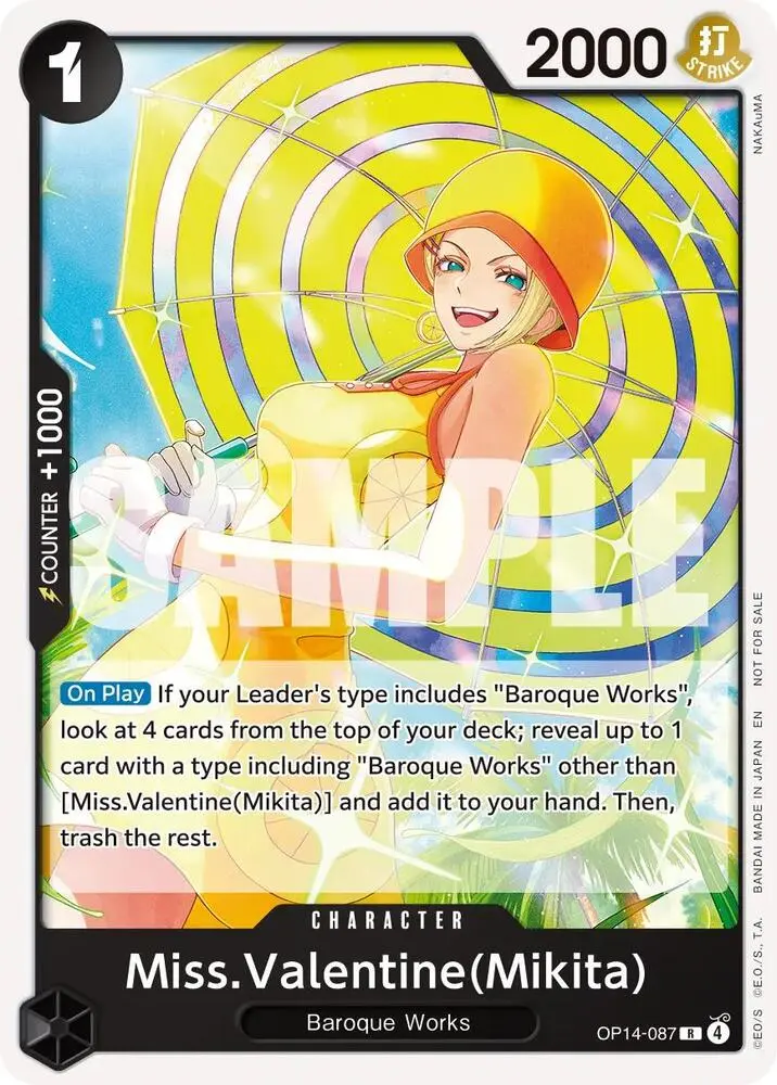 Miss.Valentine (Mikita Tournament Pack 2026 Vol. 3), One Piece Promotion Cards OP14-087