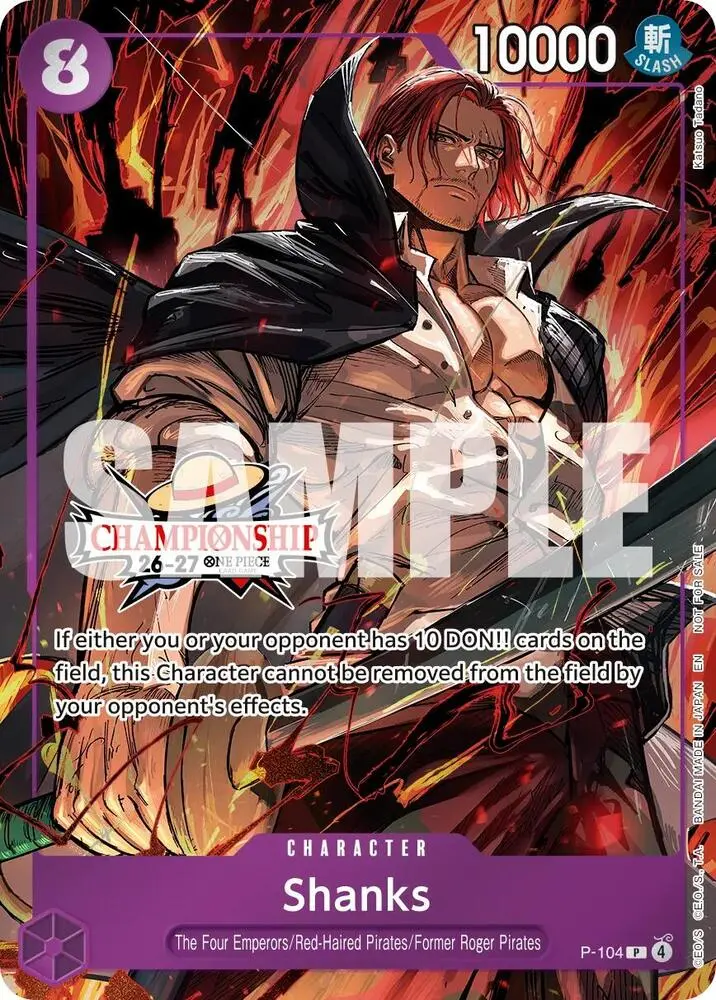 Shanks (CS 26-27 Celebration Pack), One Piece Promotion Cards P-104
