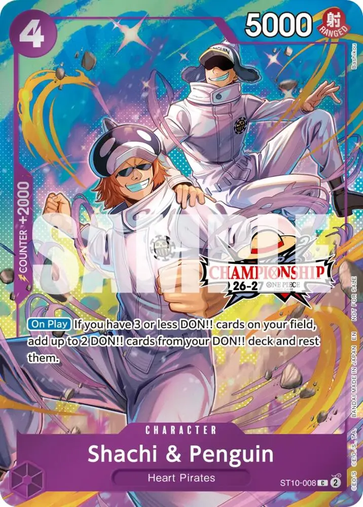 Shachi & Penguin (CS 26-27 Celebration Pack), One Piece Promotion Cards ST10-008