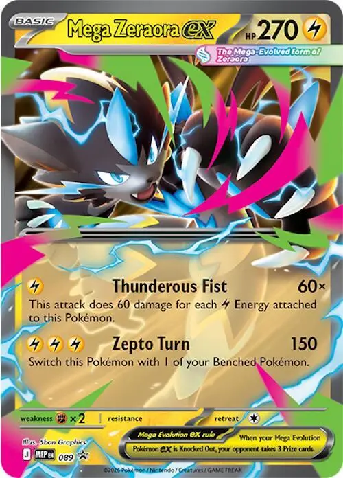 Mega Zeraora ex, MEP Black Star Promos 089