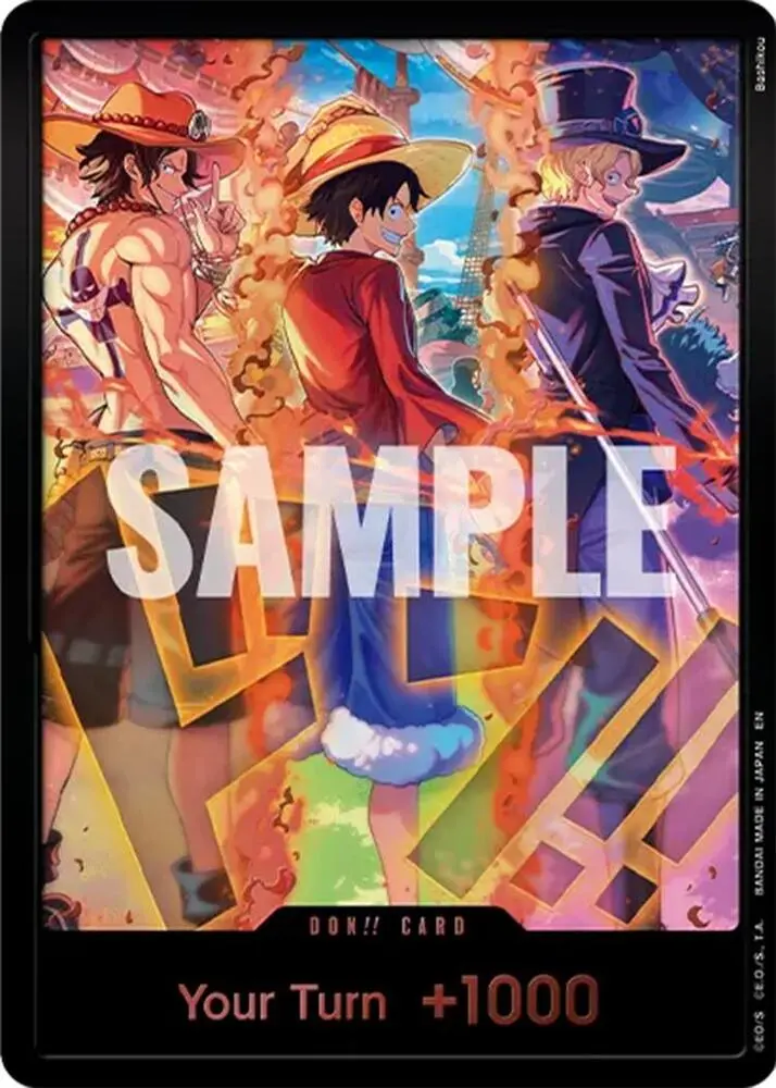 DON!! Card (English Version 3rd Anniversary Set Ace, Luffy, Sabo), One Piece Promotion Cards DON!!