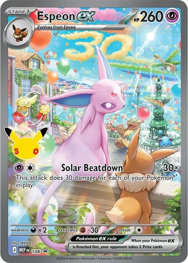 Espeon ex, MEP Black Star Promos 108