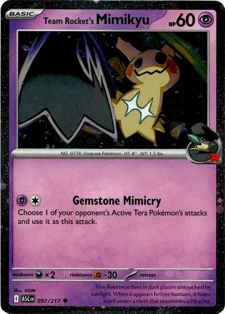 Team Rocket's Mimikyu, Blister Exclusives 097/217