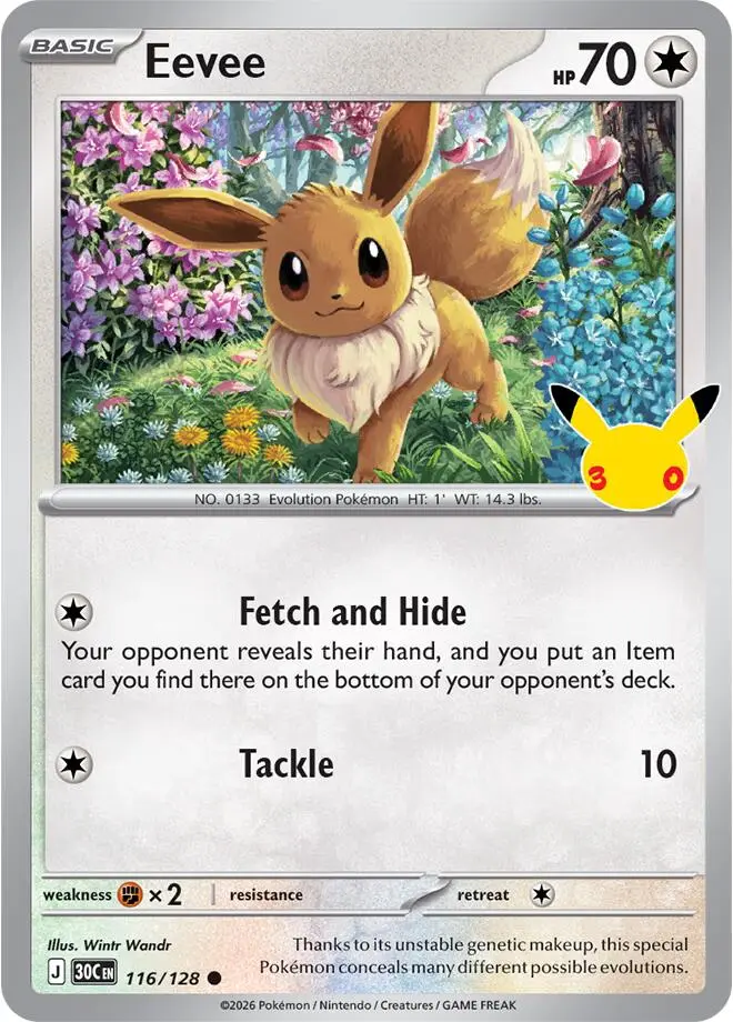 Eevee, 30th Celebration 116/128
