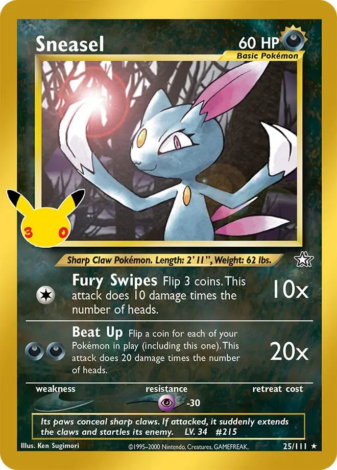 Sneasel, 30th Classic Collection 007