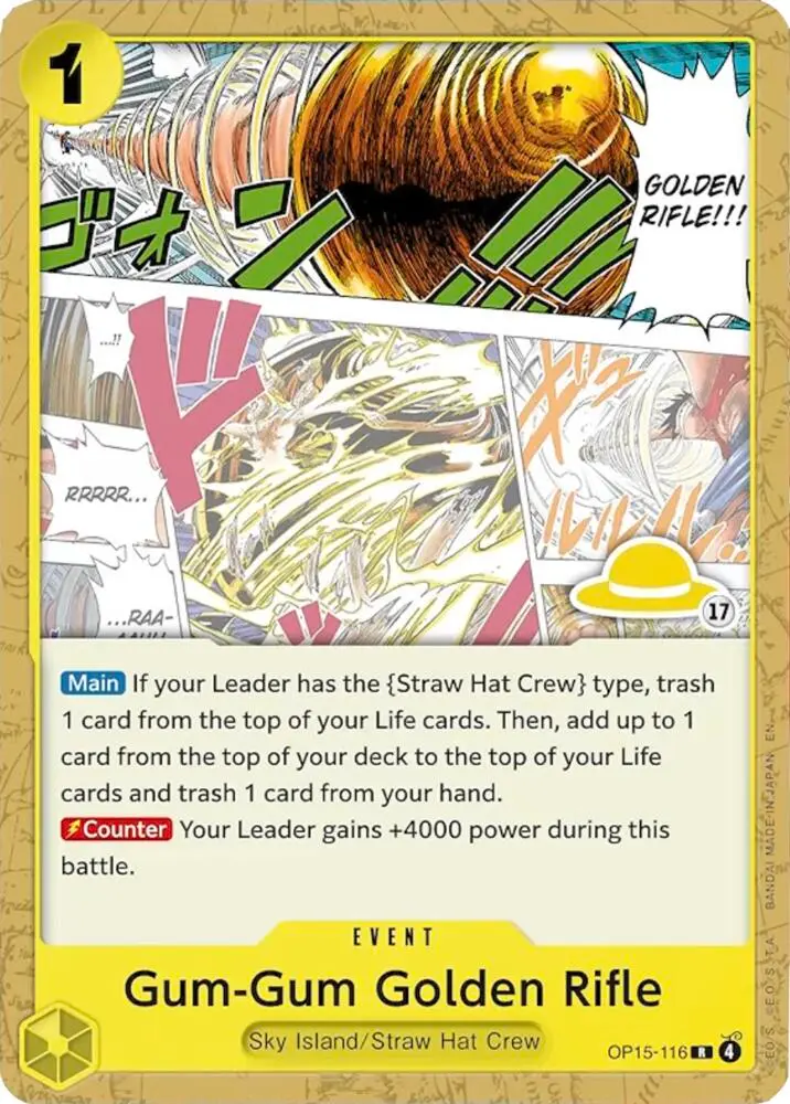 Gum-Gum Golden Rifle (Luffy Deck), Set Sail Deck Set OP15-116