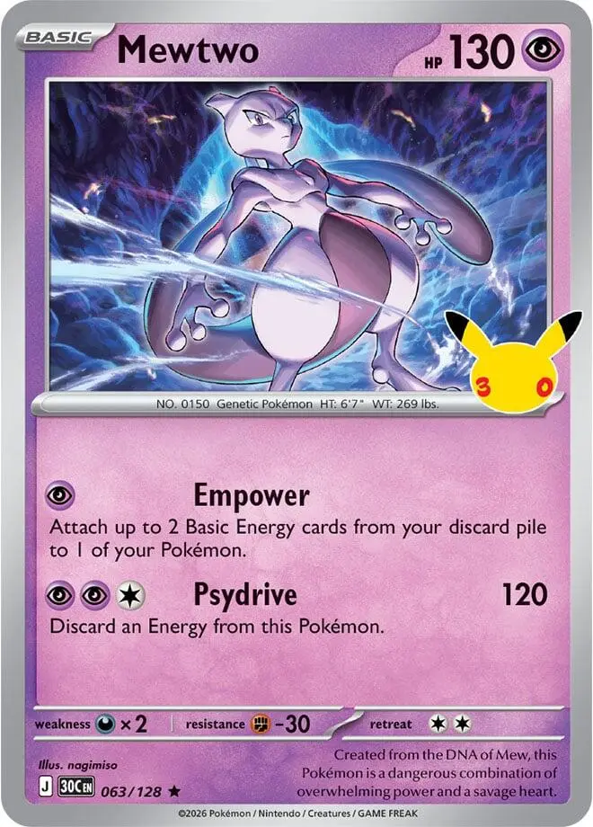 Mewtwo, 30th Celebration 063/128