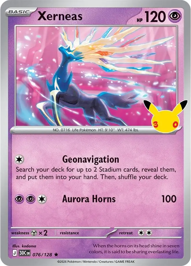 Xerneas, 30th Celebration 076/128