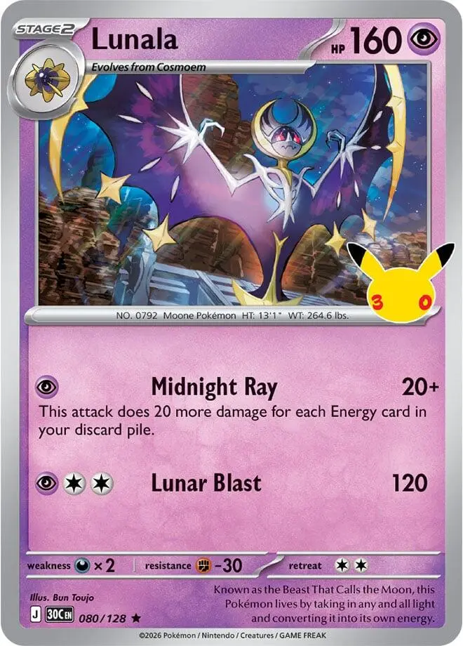 Lunala, 30th Celebration 080/128