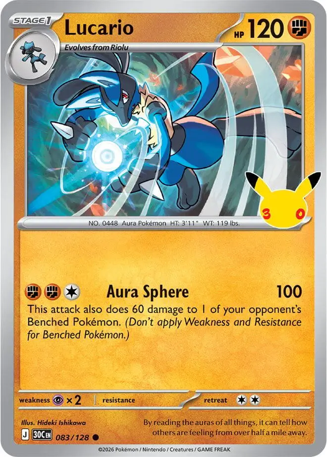 Lucario, 30th Celebration 083/128