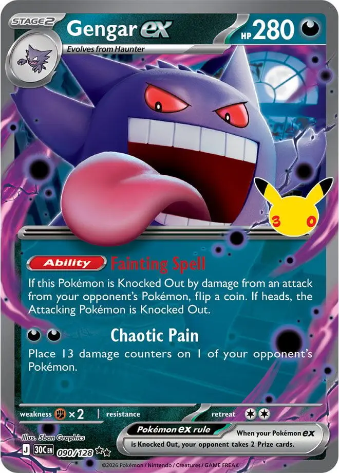 Gengar ex, 30th Celebration 090/128