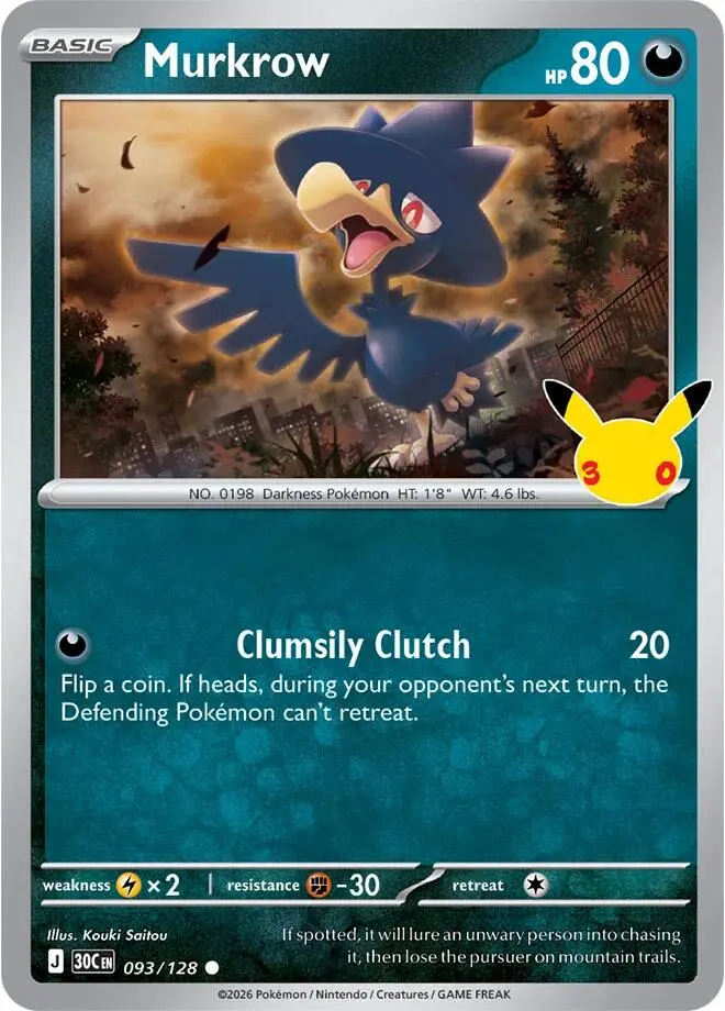 Murkrow, 30th Celebration 093/128