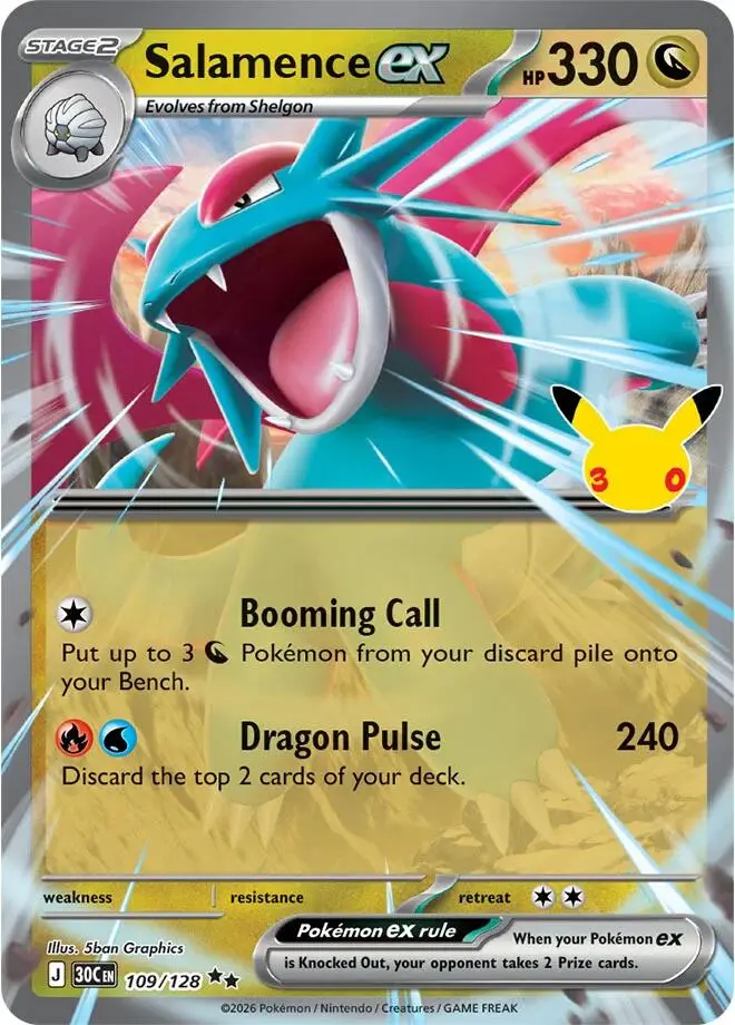 Salamence ex, 30th Celebration 109/128