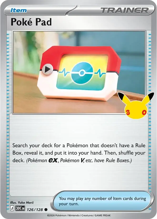 Poké Pad, 30th Celebration 126/128