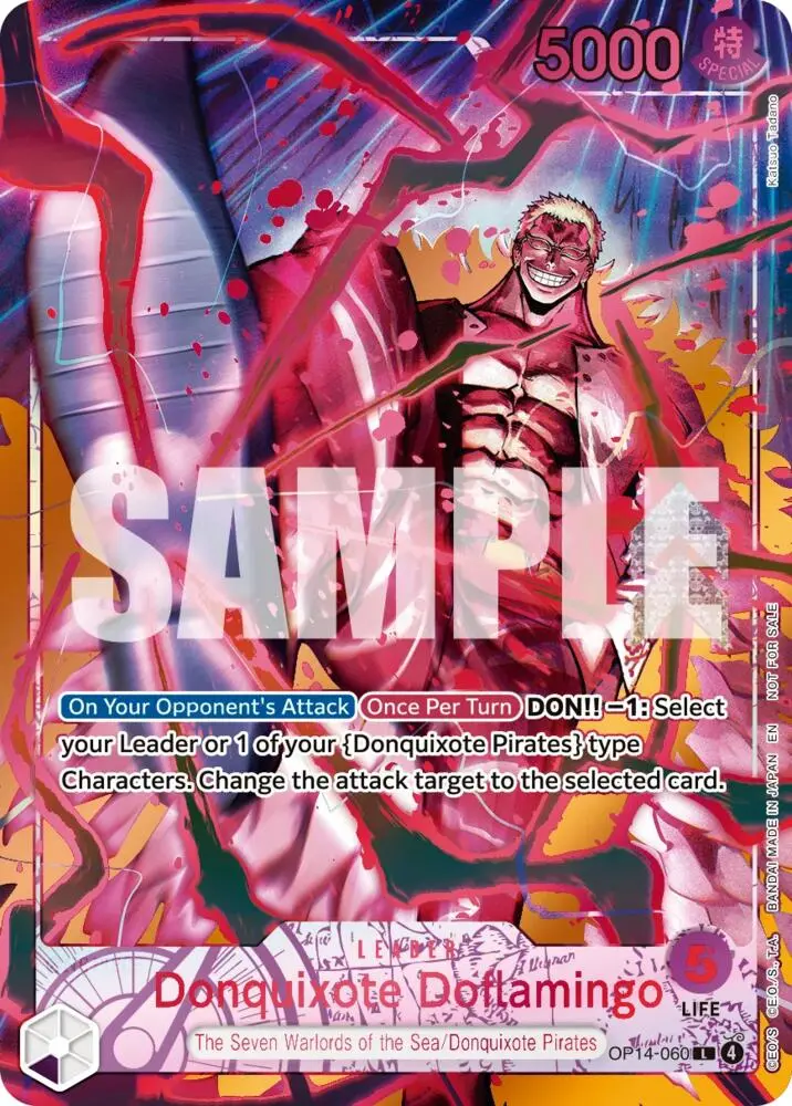 Donquixote Doflamingo (Flame-Flame Fruit Coliseum), One Piece Promotion Cards OP14-060