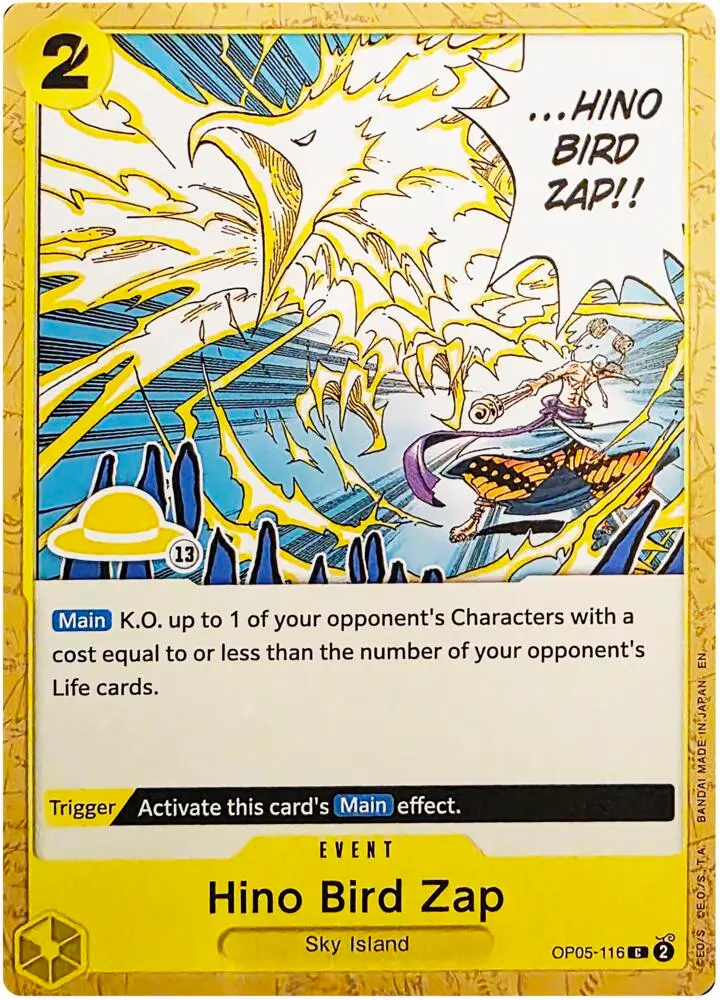 Hino Bird Zap (Luffy Deck), Set Sail Deck Set OP05-116