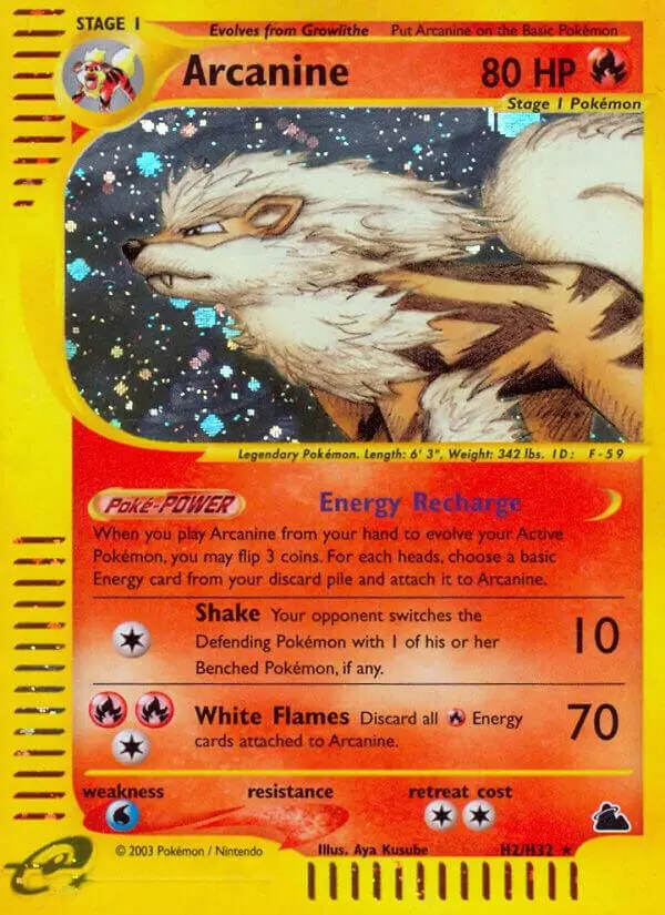 Arcanine, Skyridge H02/144