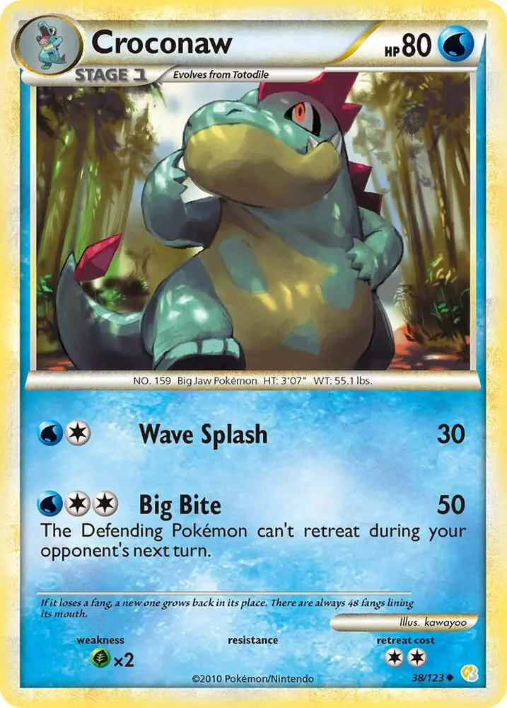 Croconaw, HeartGold SoulSilver 38/123