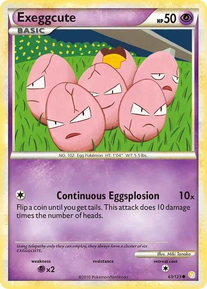 Exeggcute, HeartGold SoulSilver 63/123