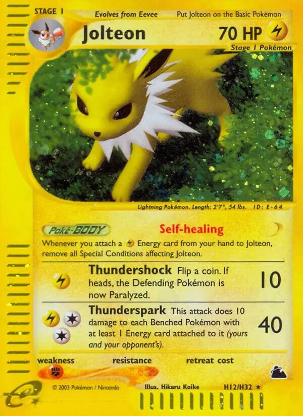 Jolteon, Skyridge H12/144