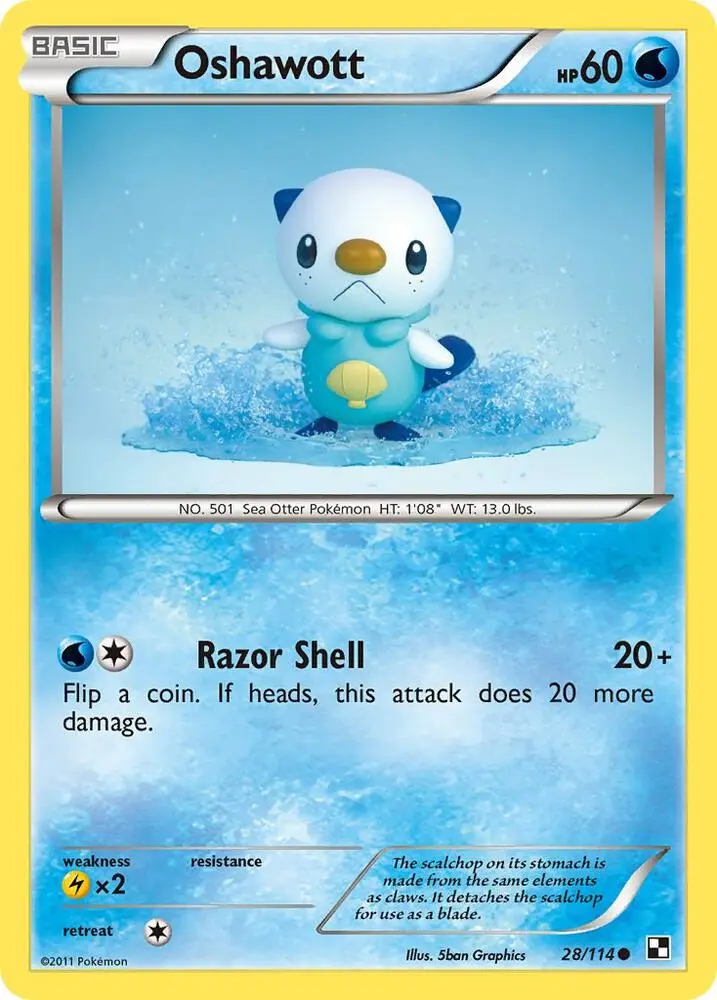 Oshawott, Black & White 28/114